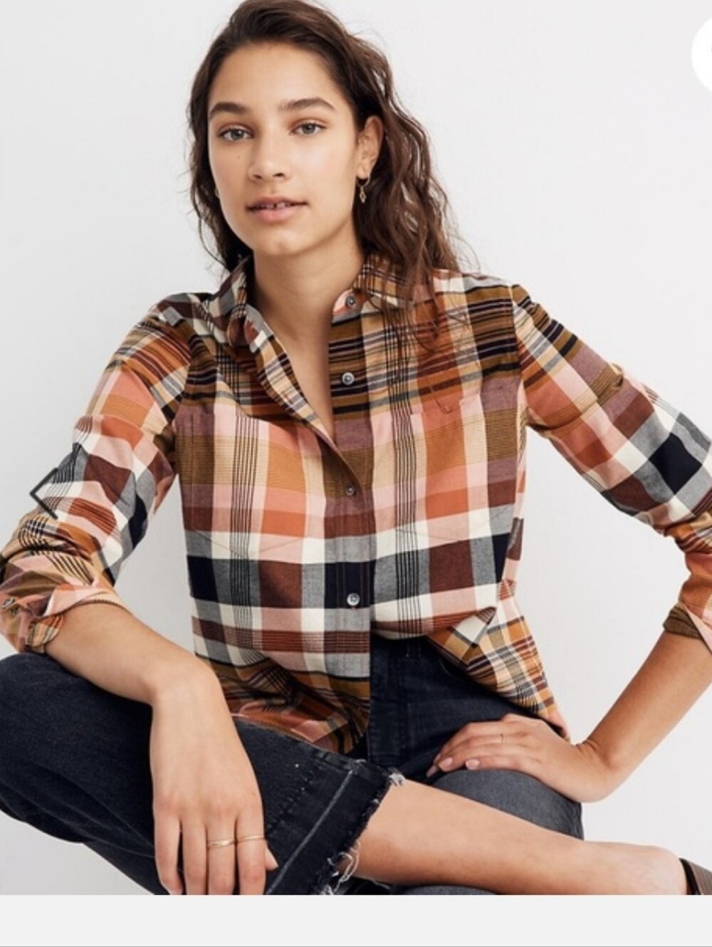 Madewell Classic Ex-Boyfriend Shirt in Second Plaid XS